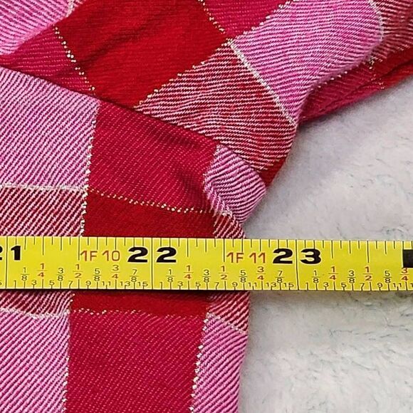 Victorias Secret PLAID Cotton Red Flannel  Pajama top only, size Large - Picture 3 of 7